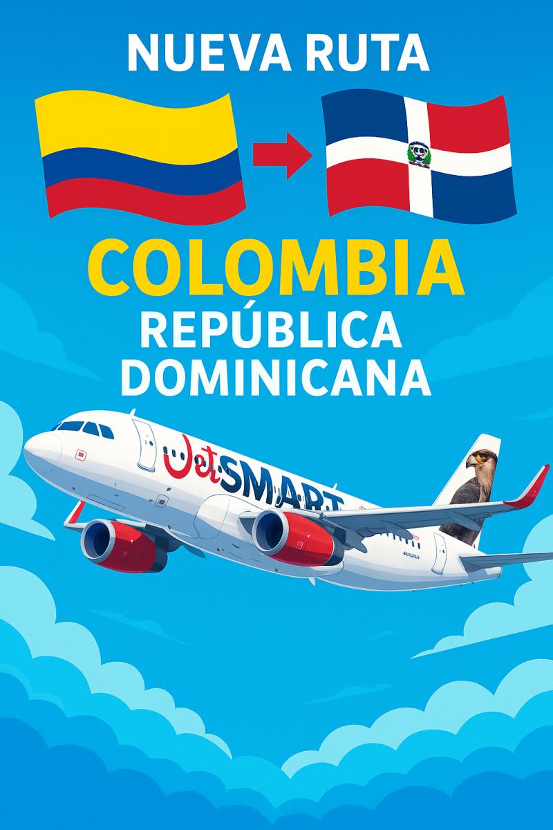 JetSmart abre nueva ruta entre Punta Cana, Medellín y Cali: más opciones low cost entre Colombia y República Dominicana